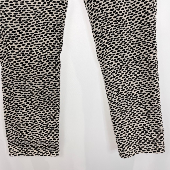 Who What Wear Animal Print High Rise Ankle Crop Skinny Pants Cream Black Size 8 - Picture 6 of 13